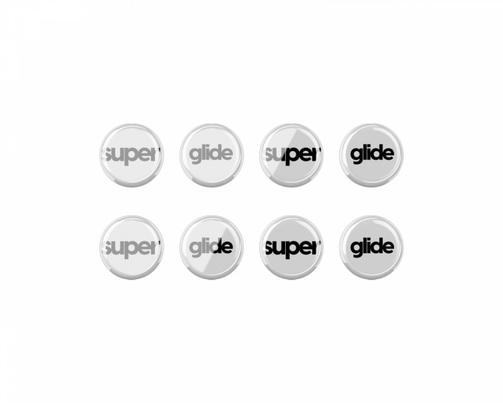 Superglide Glass Skates Universal 6mm x 8pcs - Weiß