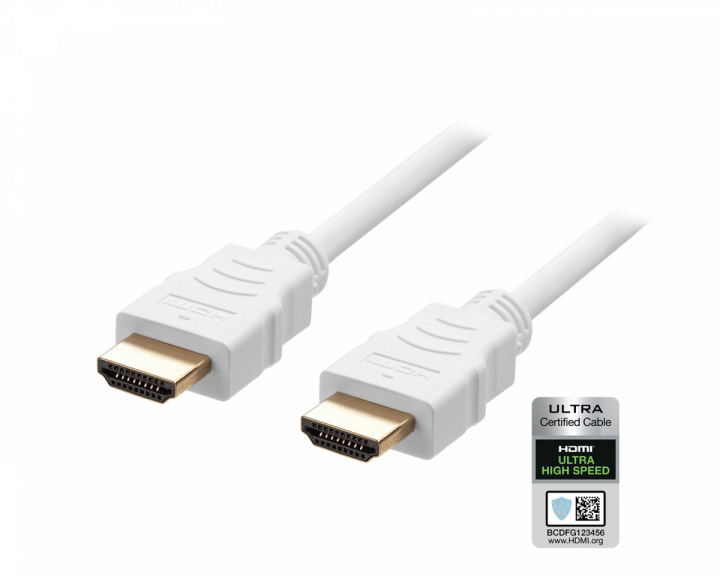 Deltaco Ultra High Speed HDMI Kabel 2.1 - Weiß - 1m