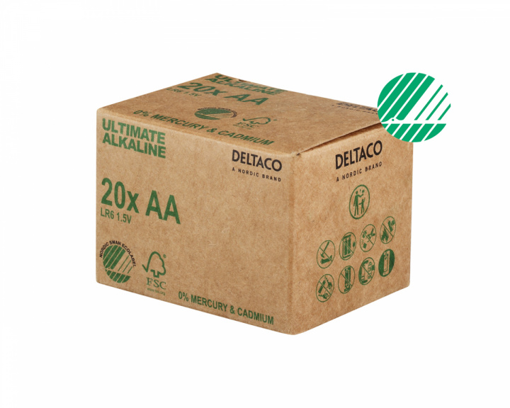 Deltaco Ultimate Alkaline AA Batterie, 20 Stück (Bulk)