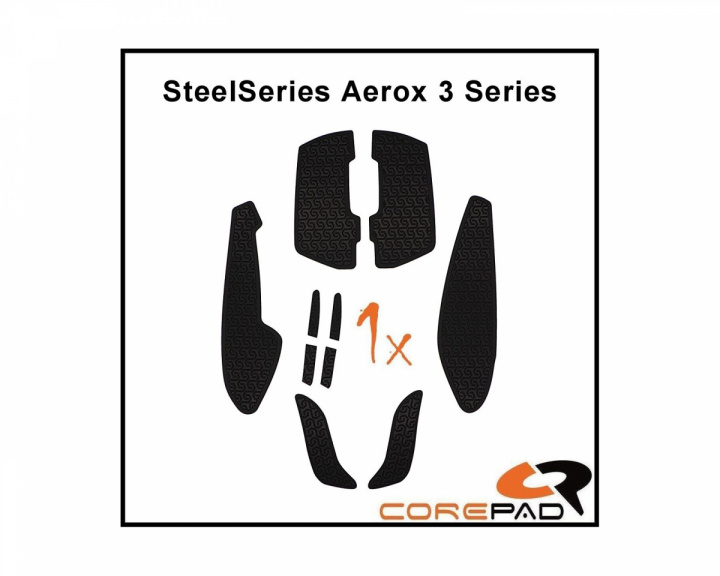Corepad Soft Grips für SteelSeries Aerox 3 Series - Schwarz