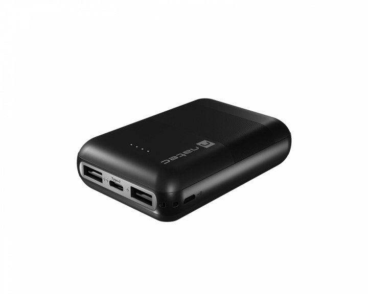 Natec Trevi Compact Powerbank 10000 mAh - Schwarz