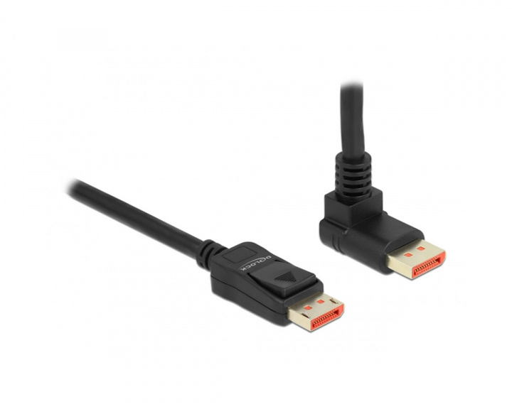 Delock DisplayPort Kabel 1.4 (4k/8k) - Oben gewinkelt - Schwarz - 2m