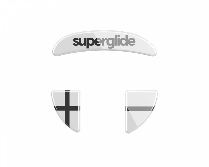 Superglide Glass Skates für Xtrfy MZ1 Wireless - Weiß