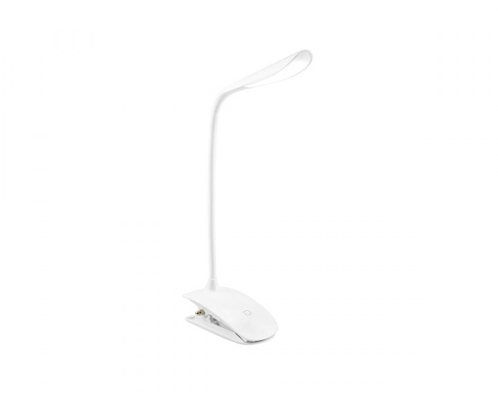 Colorway LED Table Lamp Flexible & Clip with built-in battery - Weiß klemmlampe