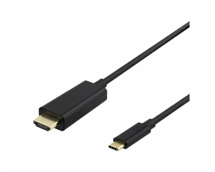 Deltaco USB-C auf HDMI Kabel 4k 60Hz Schwarz - 1m
