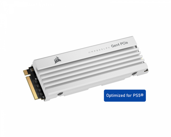 Corsair MP600 PRO LPX PCIe Gen4 x4 NVMe M.2 SSD für PS5/PC - 4TB - Weiß