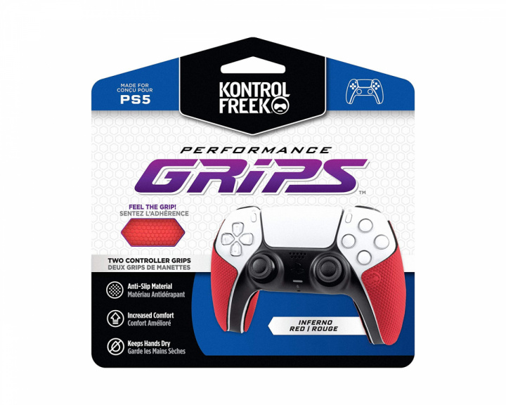 KontrolFreek Performance Grips Inferno Red - PS5