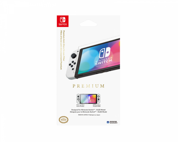 Hori Premium Anti-Glare Screen Filter - Bildschirmschutzfolie für Nintendo Switch OLED