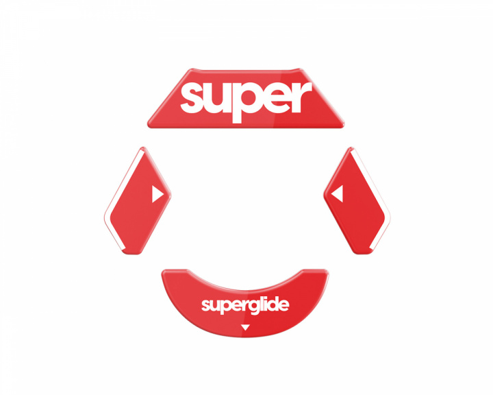 Superglide Version 2 Glas Skates für Logitech G900/903 - Rot