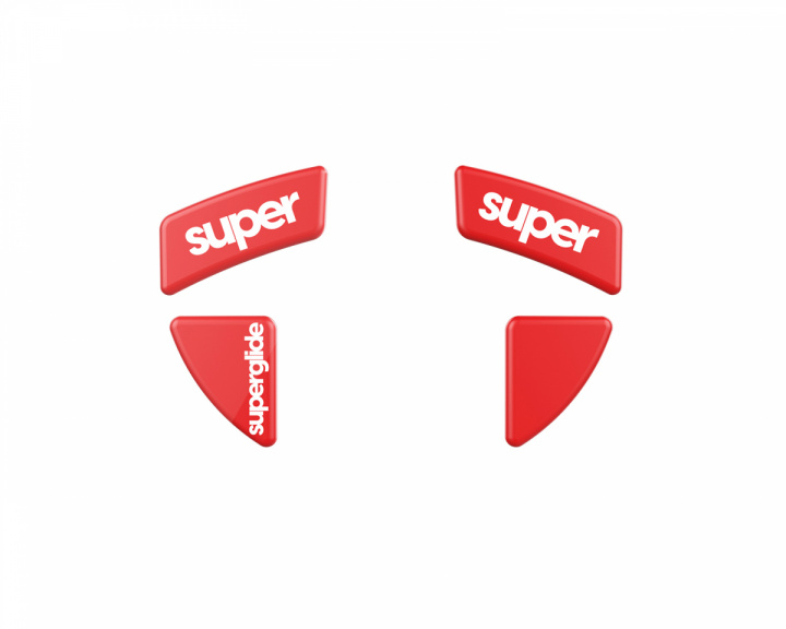 Superglide Version 2 Glas Skates für Razer Viper Ultimate - Rot