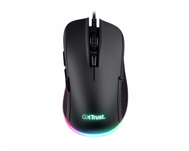 Trust GXT 922 YBAR RGB Gaming-Maus - Schwarz