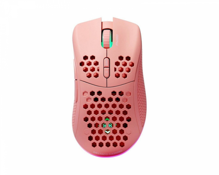 Deltaco Gaming PM80 Kabellos RGB Gaming-Maus Ultralätt - Rosa