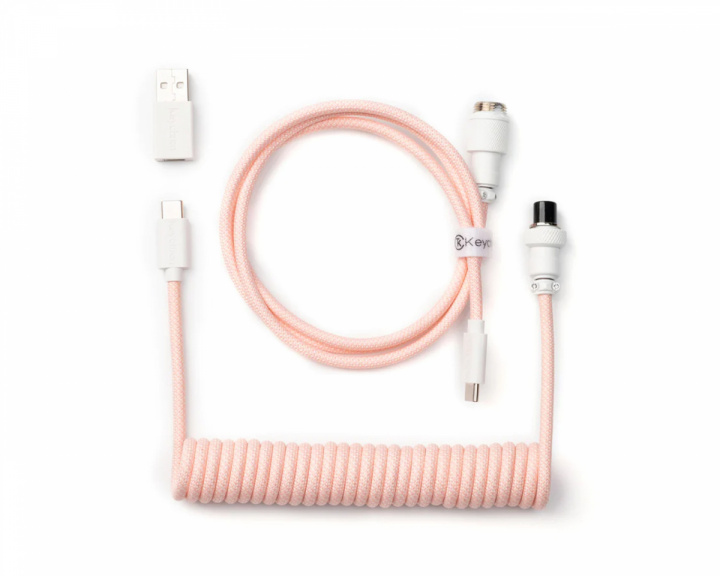 Keychron Custom Coiled Aviator Kabel USB-C - Hell-Pink