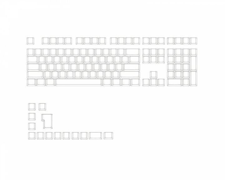 Ducky Blank PBT Keycap Set MDA Profile - Weiß
