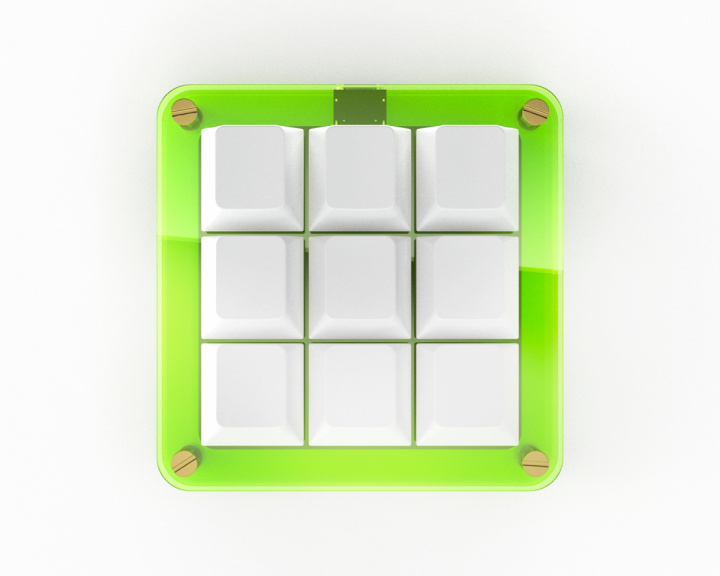 MaxCustom 9-Key MacroPad - Gelb