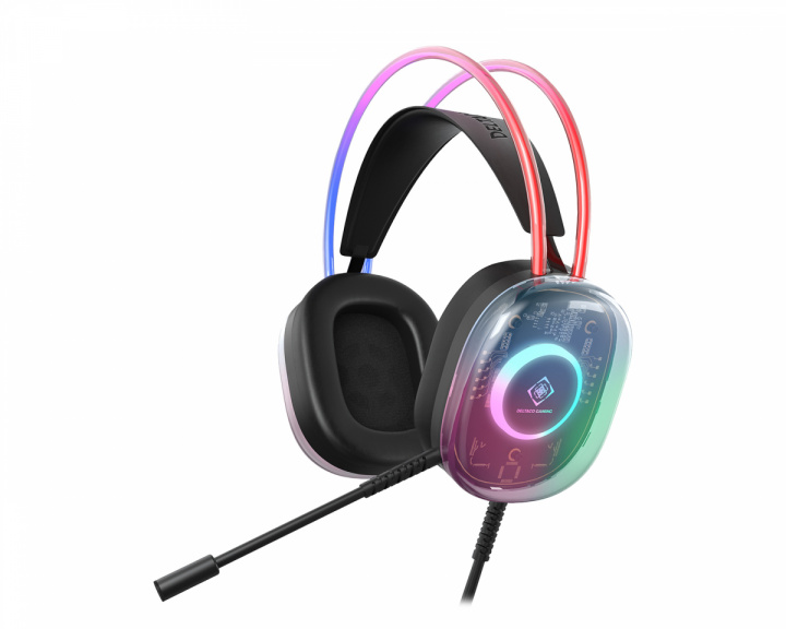 Deltaco Gaming DH230 Semi-transparant RGB Gaming Headset - Schwarz