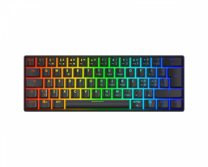 Deltaco Gaming DK470 60 % ISO Hot-Swap Mechanische Gaming-Tastatur – Schwarz