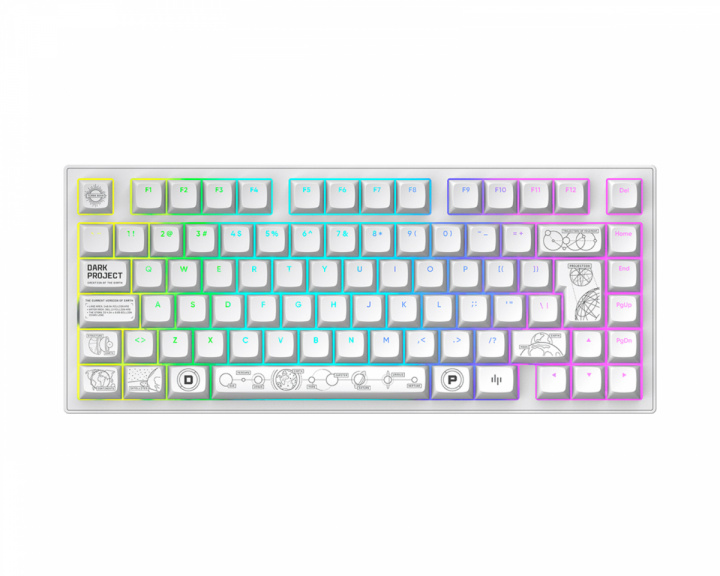 Dark Project ALU81 Gaming Tastatur RGB - Terra Nova [g3ms Moonstone] - Weiß