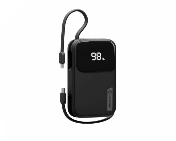 Alogic Tandem+ 20 000 mAh 30W USB-C & Lightning Power Bank - Schwarz