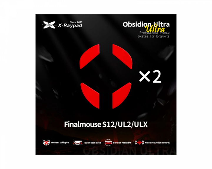 X-raypad Obsidian Ultra Skates für Final Mouse S12/UL2/ULX