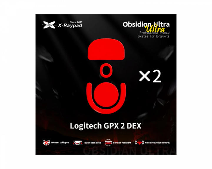 X-raypad Obsidian Ultra Skates für Logitech G Pro X 2 DEX
