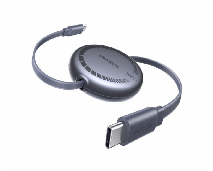 UGREEN USB-C zu USB-C PD 100W Schnellladung mit ausziehbarem Kabel - 1m