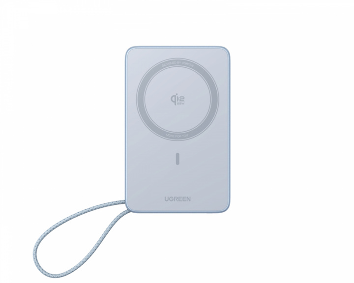 UGREEN MagFlow Qi2.2 25W 10000mAh Powerbank mit ausziehbarem Kabel
