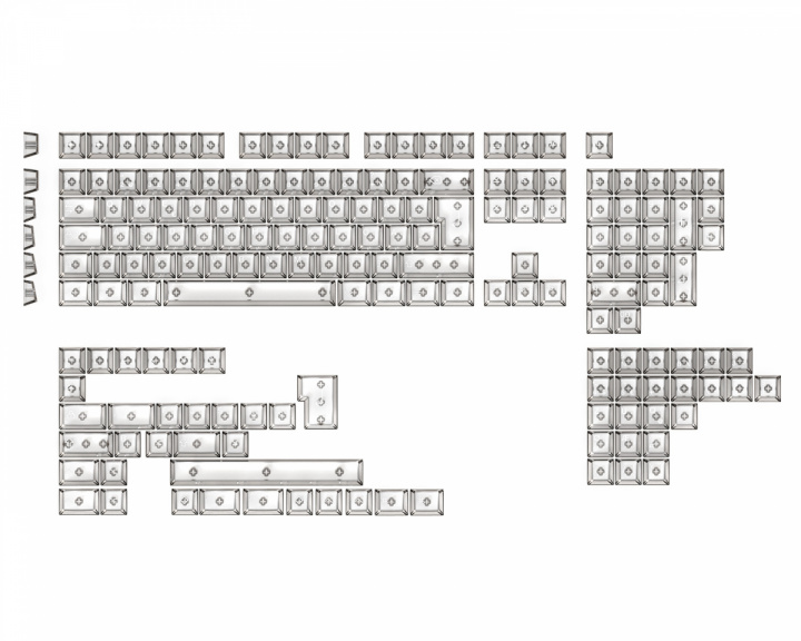  Lucid NORDEUK Keycap Set - Transparent White