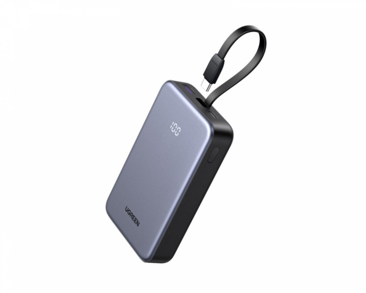  Powerbank 20000mAh 22,5W mit integriertem USB-C-Kabel