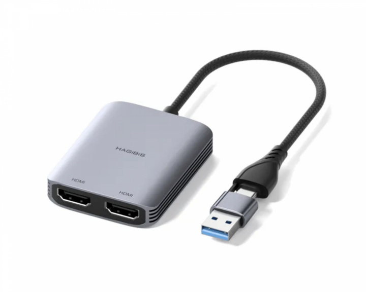  USB 3.0 oder USB-C zu Dual-HDMI-Adapter