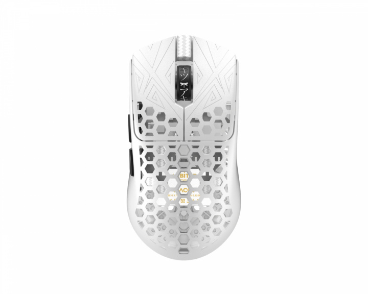  AKITSU Medium Carbon Fiber 8K Wireless Gaming-Maus - Weiß