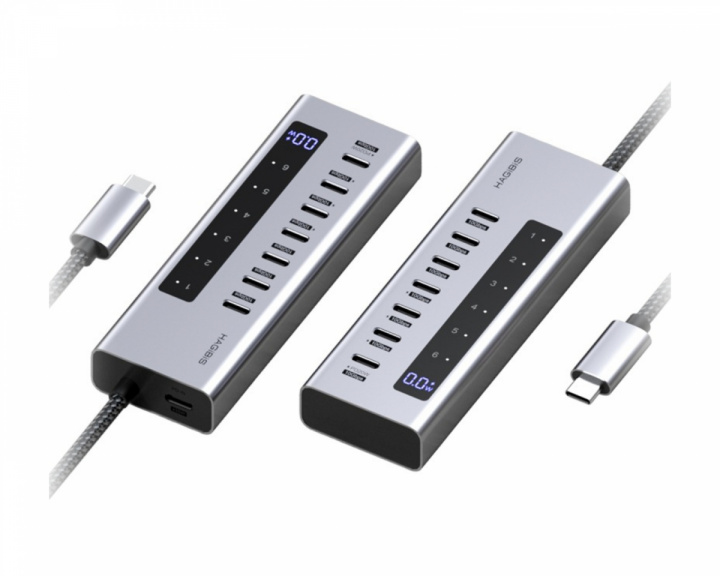  USB-C-Hub mit Ladestation und LED-Anzeige