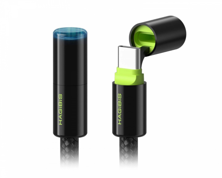  USB-C 240W Schnellladekabel 2 m – Schwarz/Grün