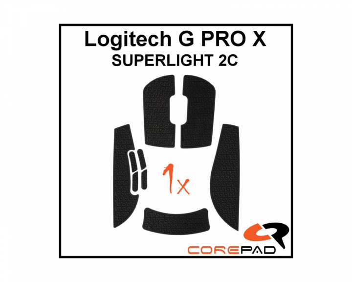 Corepad Soft Grips Für Logitech G PRO X SUPERLIGHT 2C Kompakt - Schwarz
