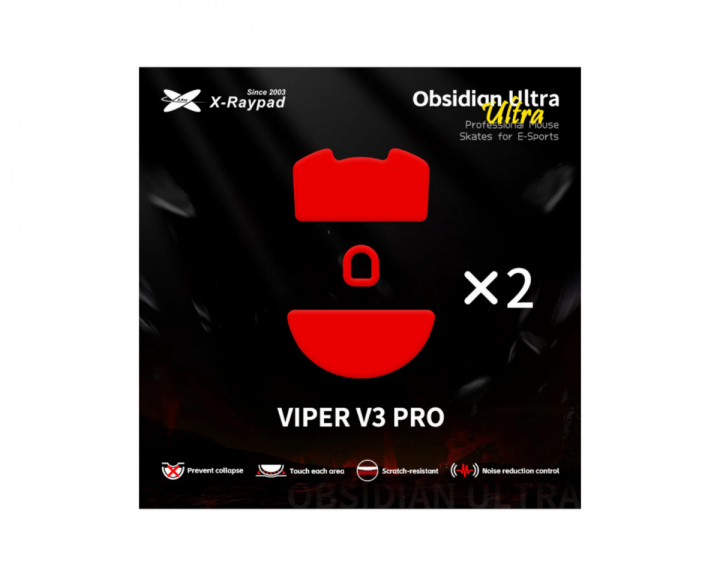 X-raypad Obsidian Ultra Skates für Razer Viper V3 Pro