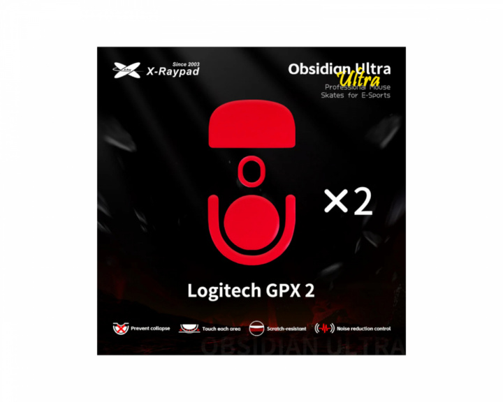 X-raypad Obsidian Ultra Skates für Logitech GPX2