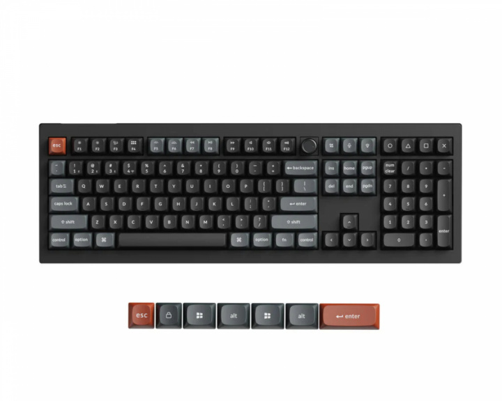  V6 Ultra 8K Hotswap Knob Kabellose ISO Tastatur - Schwarz [Silk POM Banana]