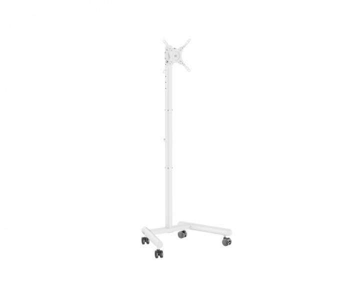  Kompakter TV-Ständer mit Rollen 13”-50” - Weiß