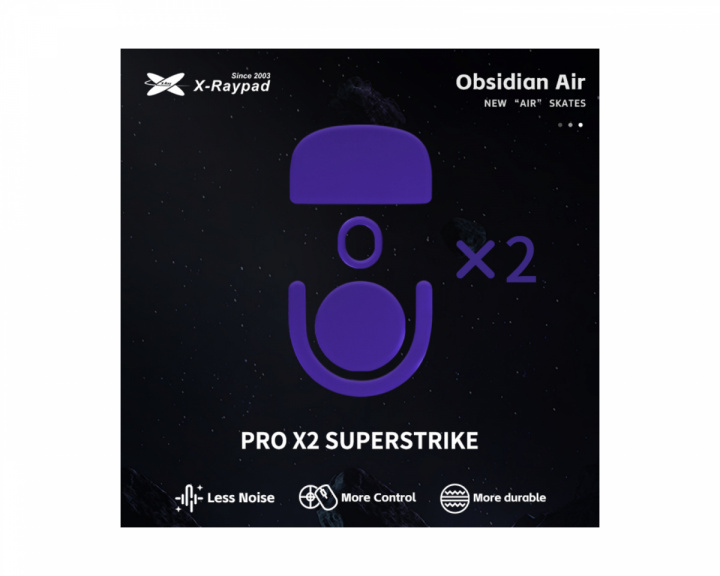 X-raypad Obsidian Air Mouse Skates for Logitech G PRO X Superlight 2 / X2 SUPERSTRIKE