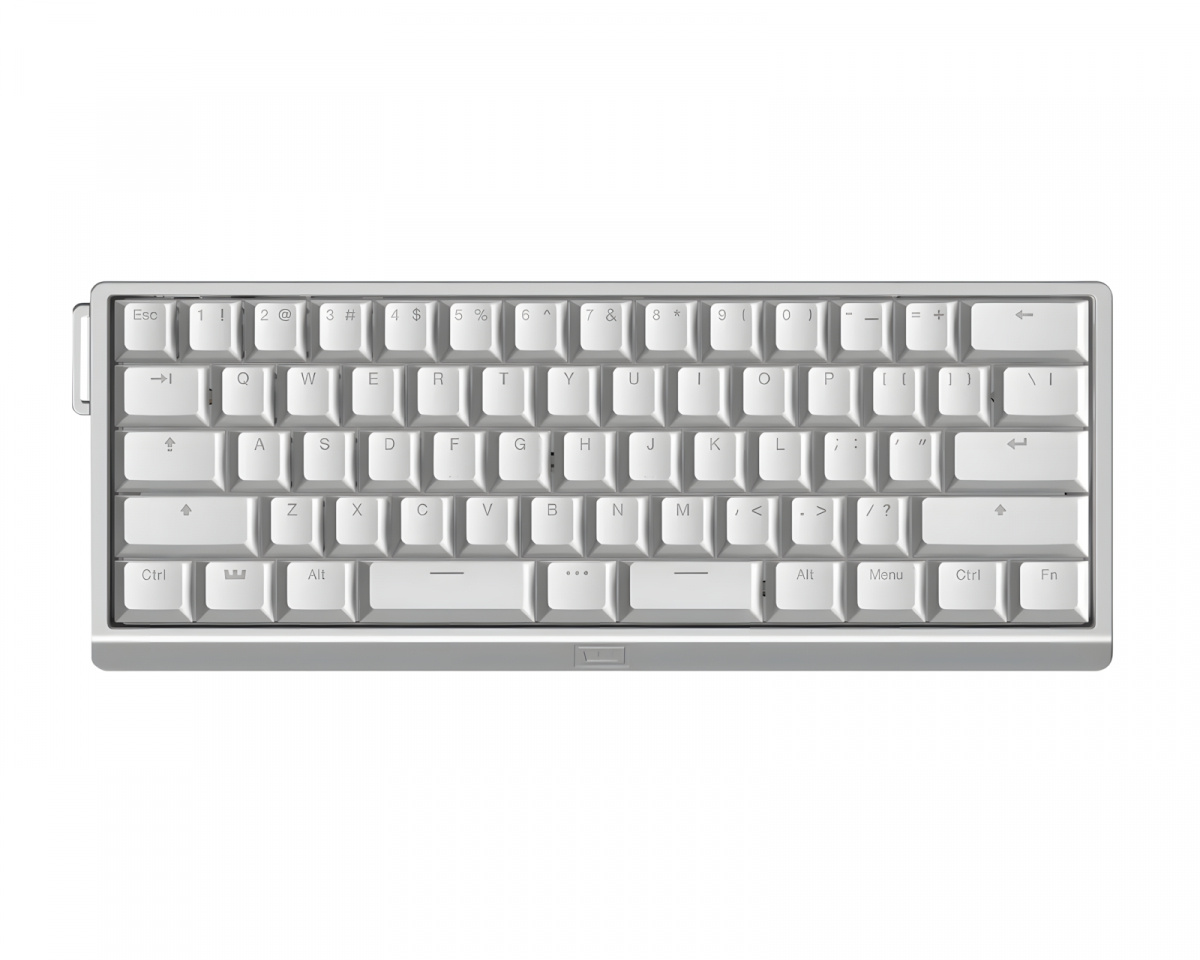 Wooting 60HE V2 Tastatur - ANSI Split Spacebar - Silver Aluminum