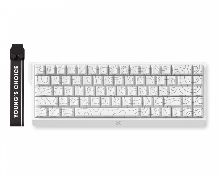 MCHOSE Ace 68 E-Sport ANSI Tastatur - Weiß Topografisch [Ice Rhino Magnetic]