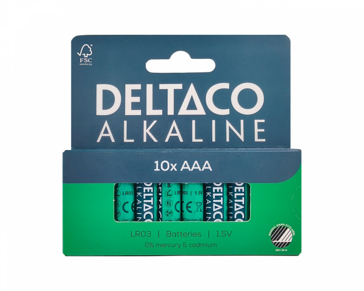 Deltaco AAA Alkaline-Batterien 10er-Pack
