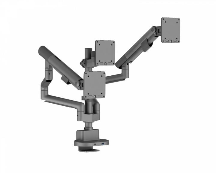  Monitorarm mit USB-A- und USB-C-Anschlüssen - 3 Bildschirm - 17-27