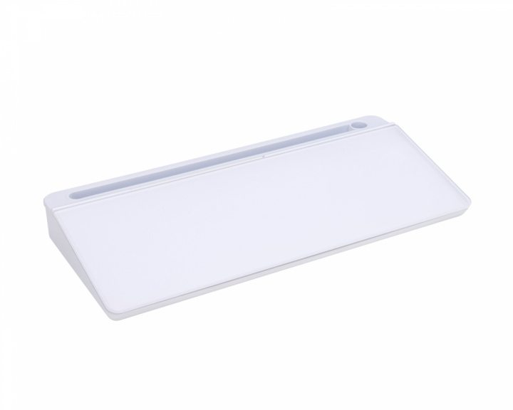  Glas-Schreibtischwhiteboard mit Ständer 40 cm - Weiß