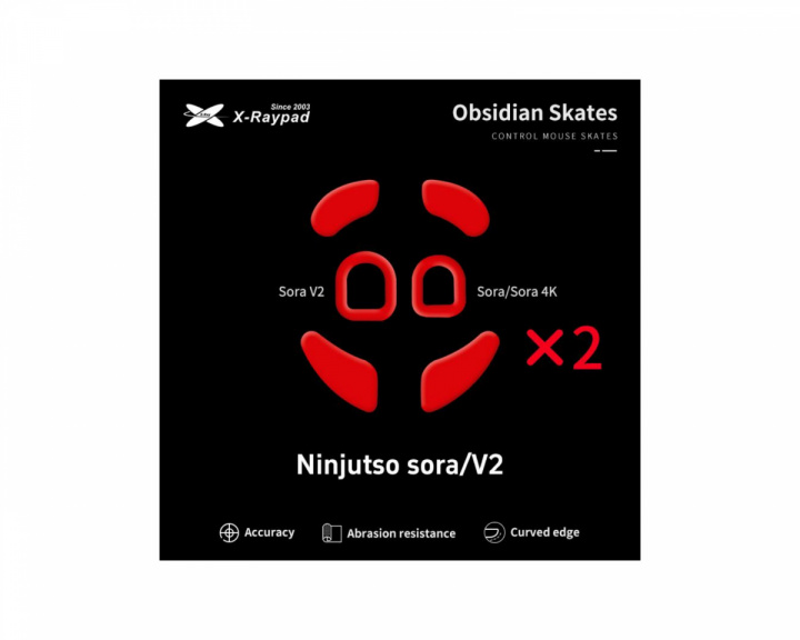 X-raypad Obsidian Mouse Skates für Ninjutso Sora / 4K / Sora V2
