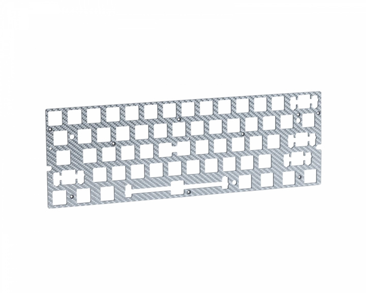  TOFU60 Redux V2 - Wooting Plate Kohlefaser Silber