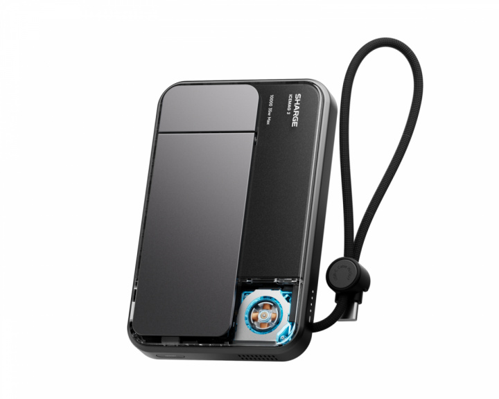  ICEMAG 3 Qi Kabellose Magnetische Powerbank 10000 mAh - Schwarz
