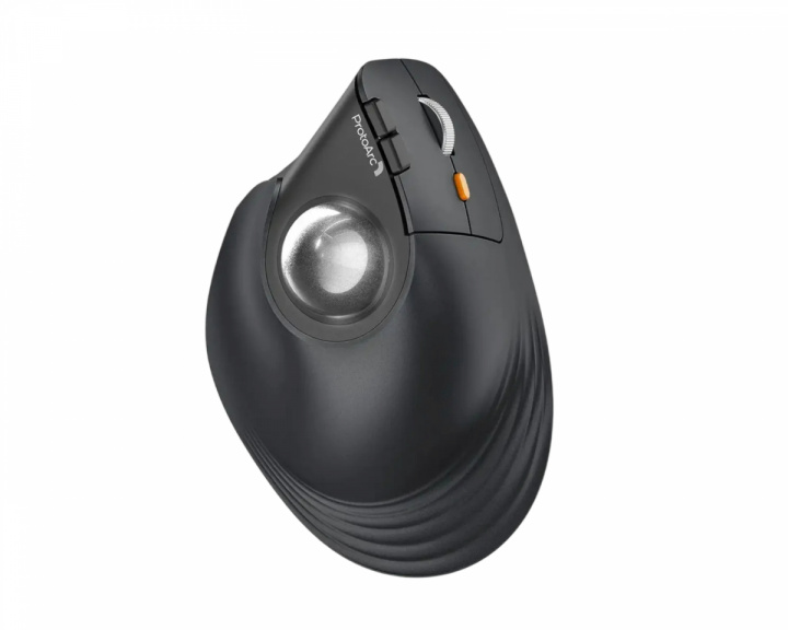 EM05 NL Vertikale Kabellose Trackball-Maus - Schwarz/Grau