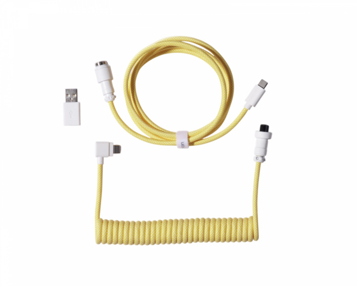  Coiled Aviator Kabel Angled 8K - Gelb