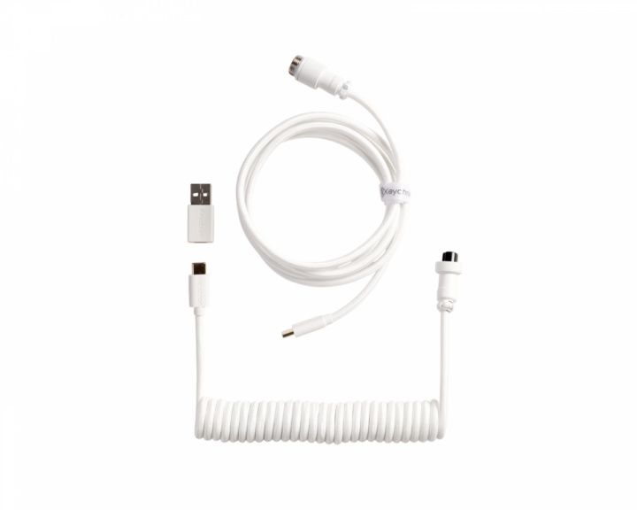  Coiled Aviator Kabel Straight 8K - Weiß